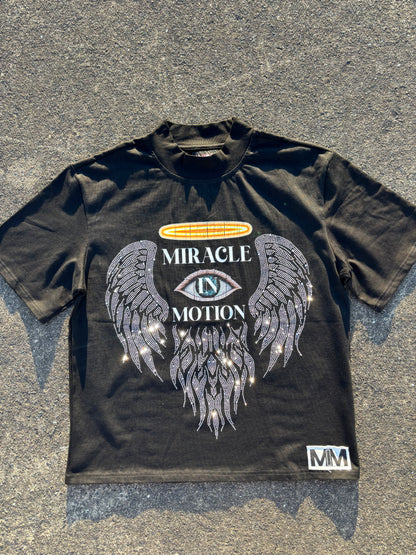 MIRACLE IN MOTION Signature Tee (Black/Oversized)