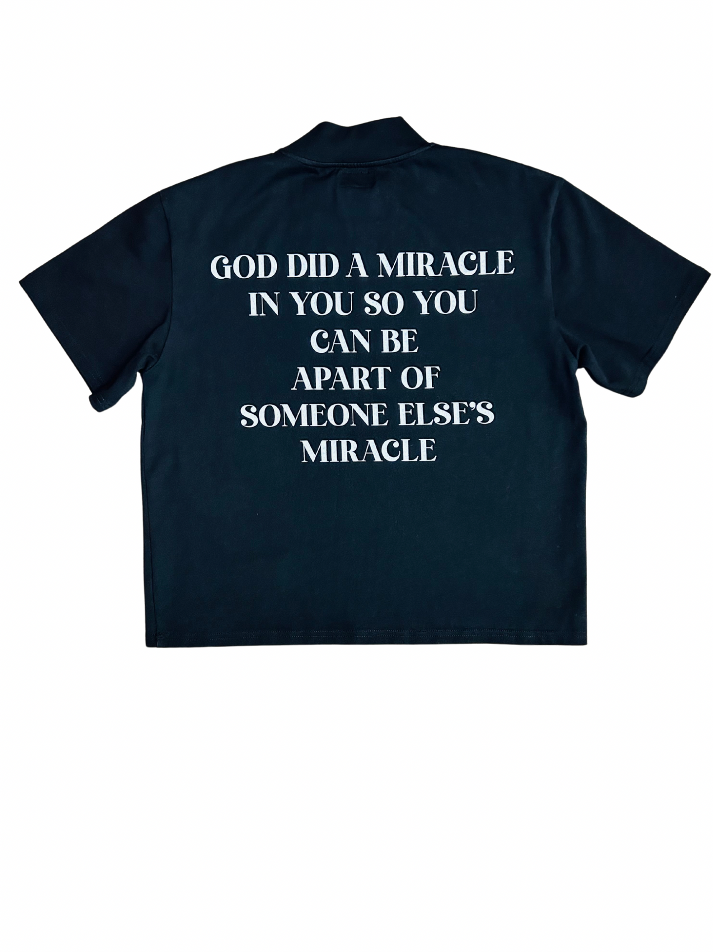 MIRACLE IN MOTION Signature Tee (Black/Oversized)