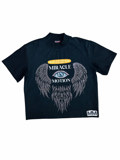 MIRACLE IN MOTION Signature Tee (Black/Oversized)